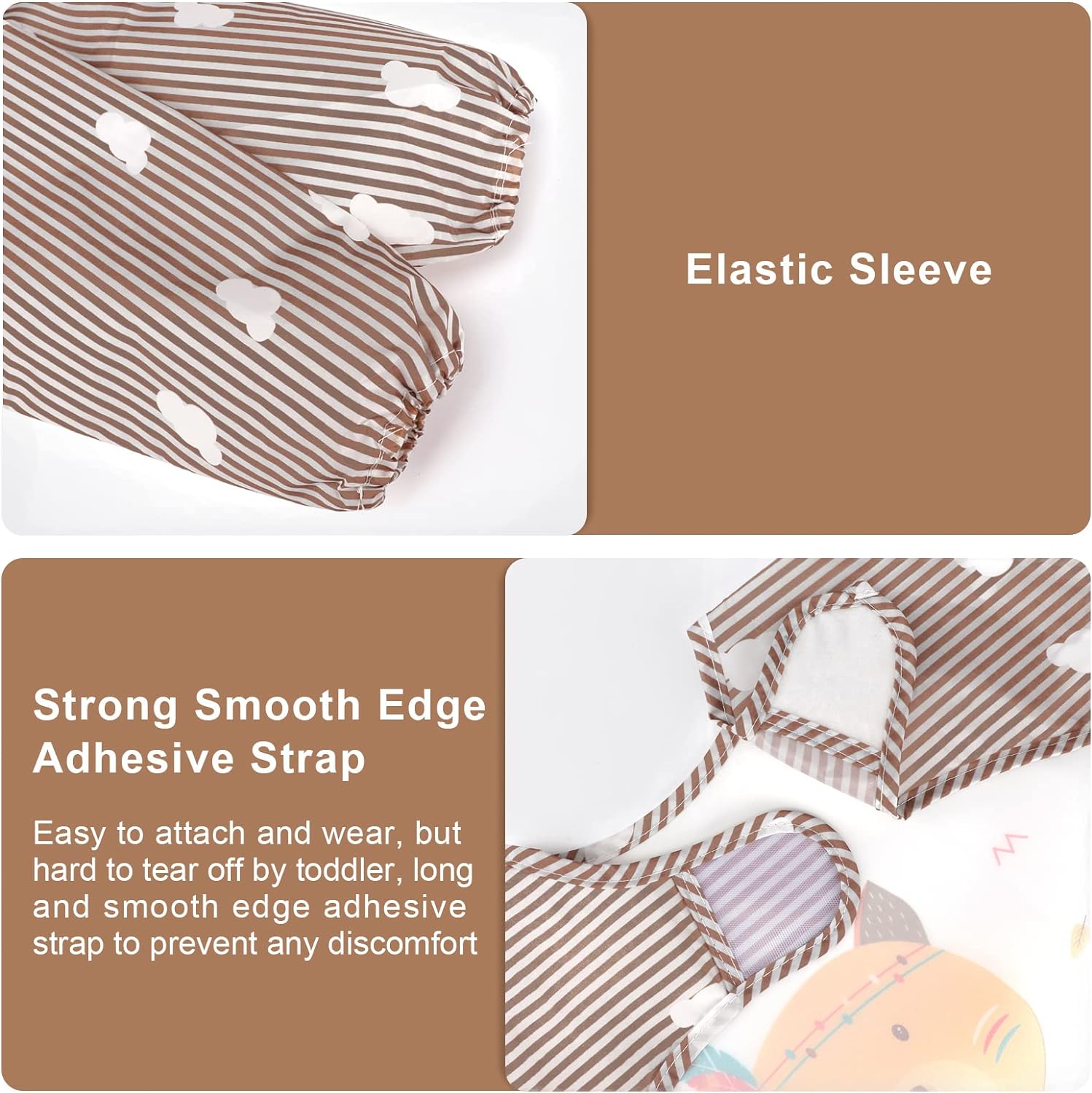 Accmor 5 Pack Long Sleeve Baby Bibs, Waterproof Sleeved Bib, Toddler Baby Bibs for 6-36 Months - Image 3
